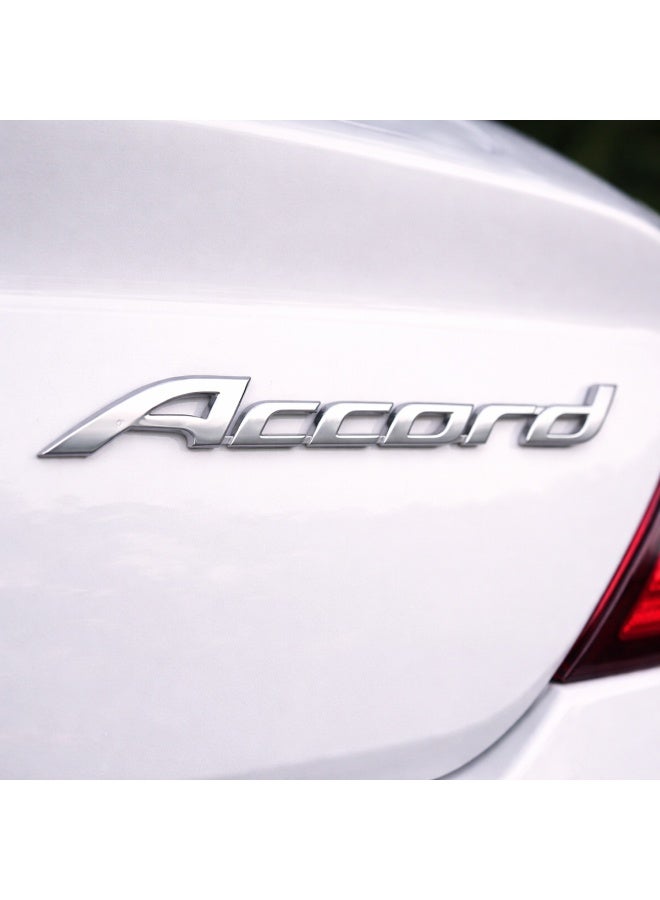 Accord Rear Trunk Emblem Badge 3D Chrome Letter Logo Replacement Adhesive Backed Boot Lid Nameplate Decal Durable Metallic Finish Exterior Body Styling Accessory - Image 3